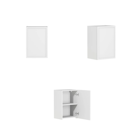 Hampshire White Laundry Cabinet Set 1715x600x2100 (Set B)