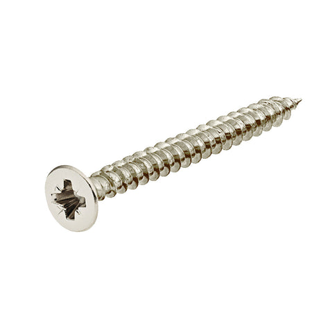 Hospa Pozidrive Countersunk Screws Material: Steel Finish: Nickel-plated, burnished, stainless steel Type of head: Countersunk Drive: Cross recess PZ Thread: Fully threaded Thread Ø: 3.5 mm 4.0 mm Head Ø H: 7.0 mm 8.0 mm Head thickness k: 2.1 mm 2.4 mm Cr