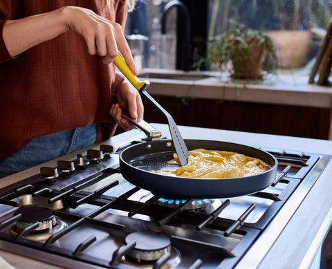 Space Folding Handle Non-Stick 30cm Blue Shallow Frying Pan