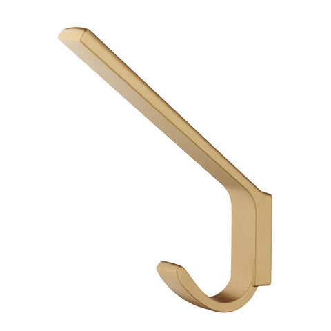 Large Coat Hook | 3 Finishes Material: Zinc Alloy Finish: Chrome PolishedBlack MattGold Coloured Matt Dimensions (W x D x H): 19 x 113 x 141 mm Hole Spacing: 20 mm Hafele