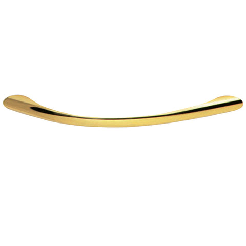 Gold Furniture Handle Material: Steel Finish: Gold coloured, polished Hole centres: 64 mm Dimensions: 95 x 25 mm Note: Please order screws separately:022.35.225: 22mm Screws for use with all Häfele handles where panel thickness is 16 - 18mm022.35.387: 38m