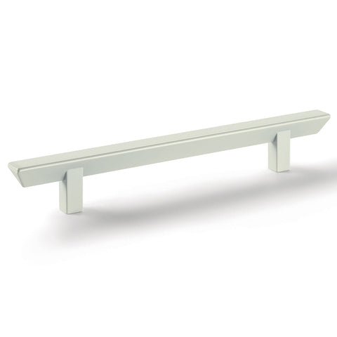 Furniture Handle H1740 Material: Zinc-alloy Finish: Nickel plated brushedWhite mattNickel plated brushed black Hole centres: 160 mm Dimensions: 240 x 35 mm Note: Please order screws separately:022.35.225: 22mm Screws for use with all Häfele handles where