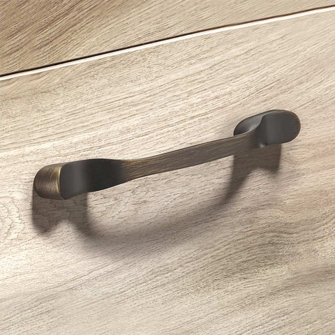 Furniture Handle H1970 Finish: Iron ColouredAntique TinAntique Brass Hole centres: 128/160 mm Dimensions: 170 x 25 mm Note: Please order screws separately:022.35.225: 22mm Screws for use with all Häfele handles where panel thickness is 16 - 18mm022.35.387