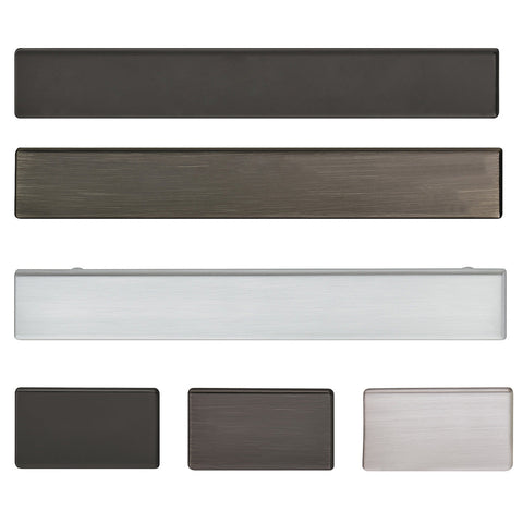Furniture Handle H1975 Material: Zinc alloy Finish: Black MattBlack Nickel BrushedNickel Brushed Hole centres: 160 mm32 mm Dimensions: 200 x 23 mm52 x 23 mm Note: Please order screws separately:022.35.225: 22mm Screws for use with all Häfele handles where