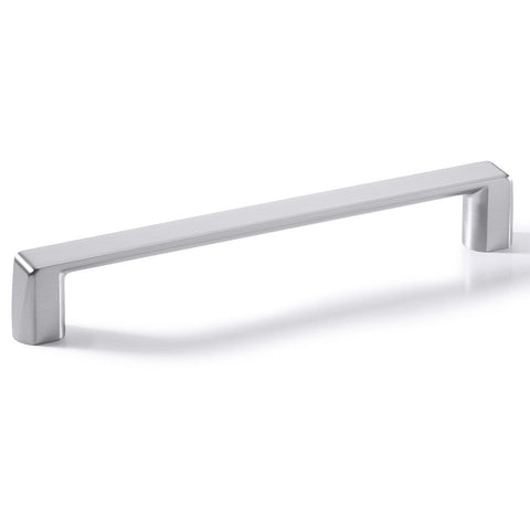 Furniture Handle H1390 Finish: Chrome plated polishedNickel plated brushed Hole centres: 128 mm192 mm Dimensions: 148 x 32 mm212 x 32 mm Note: Please order screws separately:022.35.225: 22mm Screws for use with all Häfele handles where panel thickness is