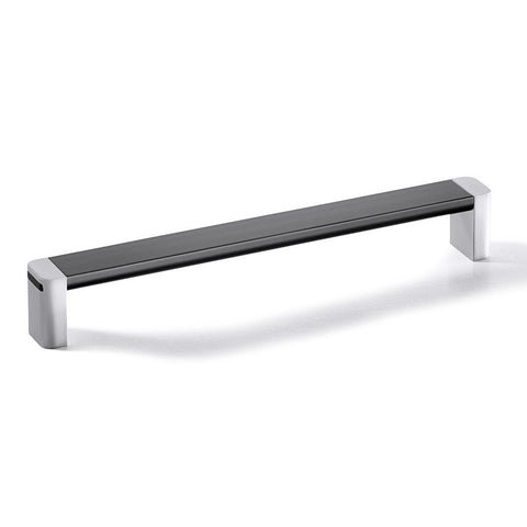 Furniture Handle H1365 Finish: White, Nickel plated brushedBlack, Nickel plated brushed Hole centres: 192 mm Dimensions: 202 x 30 mm Note: Please order screws separately:022.35.225: 22mm Screws for use with all Häfele handles where panel thickness is 16 -