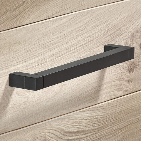 Furniture Handle H1935 Material: Zinc alloy Finish: Nickel BrushedBlack AnodisedGrey AnodisedBlack Matt Rough Finish Hole centres: 128 mm160 mm192 mm Dimensions: 142 x 34 mm174 x 34 mm206 x 34 mm Note: Please order screws separately:022.35.225: 22mm Screw