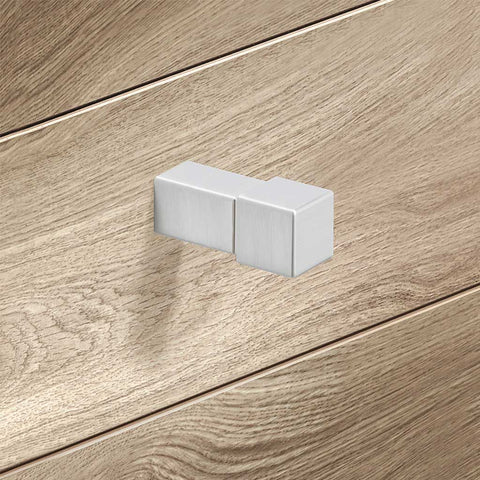 Furniture Knob H1940 | Four Finishes Material: Zinc alloy Finish: Nickel BrushedGrey AnodisedBlack Matt Rough Finish Hole centres: Ø 12 mm Dimensions: 14 x 34 mm Note: Please order screws separately:022.35.225: 22mm Screws for use with all Häfele handles
