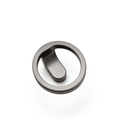 Furniture Knobs H2160 Material: Zinc alloy Finish: GraphiteBronzeMetallic Grey, Matt Dimensions: 51 x 22 mm Note: Please order screws separately:022.35.225: 22mm Screws for use with all Häfele handles where panel thickness is 16 - 18mm022.35.387: 38mm Scr