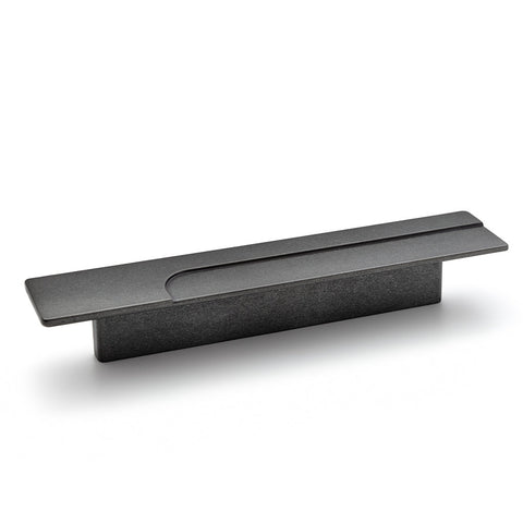 Furniture Handle H2195 Material: Zinc alloy Finish: Dark PewterNickel BrushedSlate Grey Hole centres: 64 mm Dimensions: 124 x 23 mm173 x 23 mm Note: Please order screws separately:022.35.225: 22mm Screws for use with all Häfele handles where panel thickne