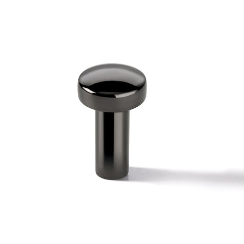 Furniture Handle H1340 Material: Zinc-alloy Finish: Chrome plated polishedNickel plated brushedWhite mattBlack mattIron coloured used look Diameter: 20 mm Height: 31 mm Note: Please order screws separately:022.35.225: 22mm Screws for use with all Häfele h