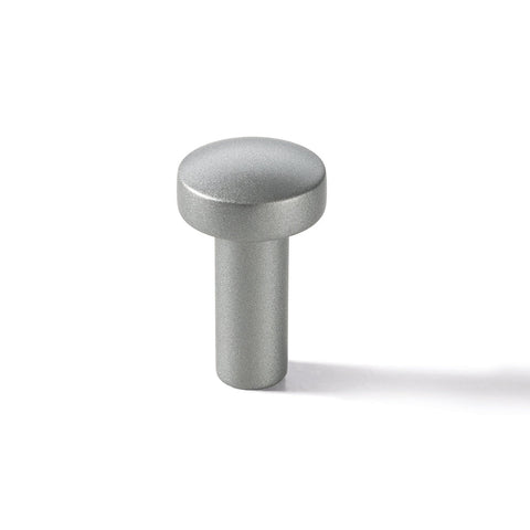 Furniture Handle H1340 Material: Zinc-alloy Finish: Chrome plated polishedNickel plated brushedWhite mattBlack mattIron coloured used look Diameter: 20 mm Height: 31 mm Note: Please order screws separately:022.35.225: 22mm Screws for use with all Häfele h