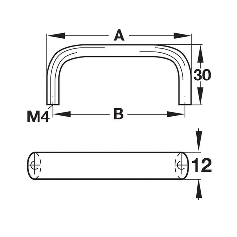Furniture Handle Luxe Finish: Matt brushed Hole centres: 128 mm192 mm Dimensions: 134 x 30 mm198 x 30 mm Note: Please order screws separately:022.35.225: 22mm Screws for use with all Häfele handles where panel thickness is 16 - 18mm022.35.387: 38mm Screws