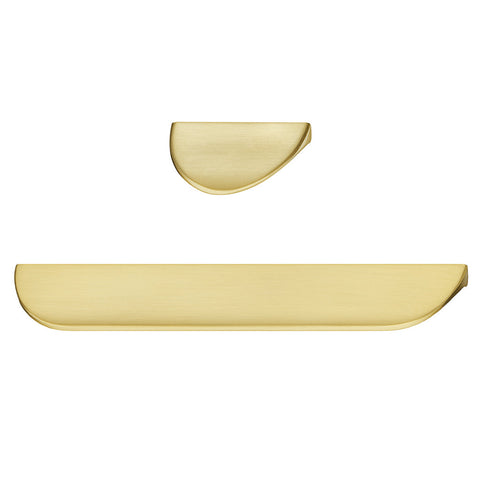 Luxe Furniture Handle | 4 Finishes | 2 Sizes Material: Zinc Alloy Finish: Chrome-plated, polishedNickel-plated, polishedCopper coloured, brushedBrass coloured, brushed Hole Centres: 32 mm160 mm Dimensions: 50 x 24 mm178 x 24 mm Note: Please order screws s