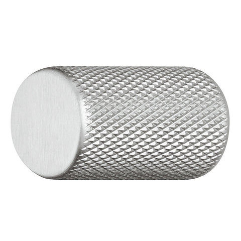 Studio Furniture Knob | 4 Finishes Material: Aluminium Finish: Chrome-plated, polishedNickel-plated, brushedBrass, brushedBlack, matt Dimensions: Ø 17 x 28 mm Note: Please order screws separately:022.35.225: 22mm Screws for use with all Häfele handles whe
