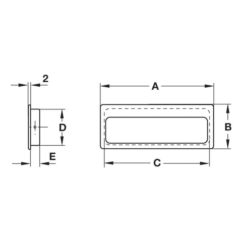 Flush Handle Studio Finish: Black matt Dimensions: 99 x 38 mm Note: Please order screws separately:022.35.225: 22mm Screws for use with all Häfele handles where panel thickness is 16 - 18mm022.35.387: 38mm Screws for use with all Häfele handles where pane