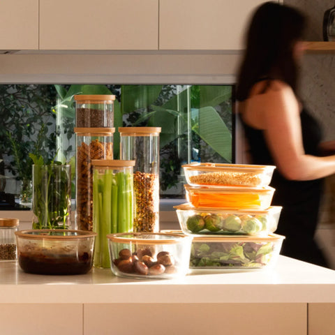 Wategos Round Glass Pantry Jars | Praline