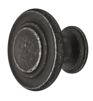 Antique Knob Studio Finish: Antique ironAntique brassAntique pewterBlack mattNickel-plated brushed Dimensions: 34 x 25 mm Note: Please order screws separately:022.35.225: 22mm Screws for use with all Häfele handles where panel thickness is 16 - 18mm022.35