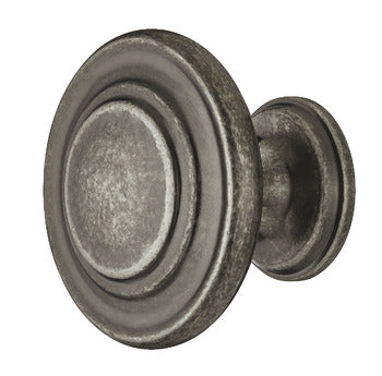Antique Knob Studio Finish: Antique ironAntique brassAntique pewterBlack mattNickel-plated brushed Dimensions: 34 x 25 mm Note: Please order screws separately:022.35.225: 22mm Screws for use with all Häfele handles where panel thickness is 16 - 18mm022.35