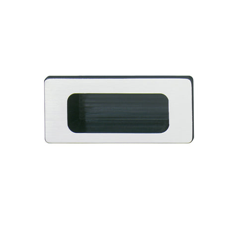 Flush Handle Studio Finish: Outer: Silver coloured mattInside: Black Mounting: For glue fixing Dimensions: 84 x 38 mm Note: Please order screws separately:022.35.225: 22mm Screws for use with all Häfele handles where panel thickness is 16 - 18mm022.35.387