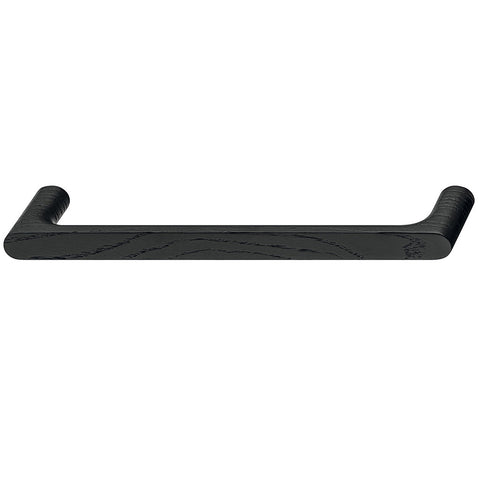 Timber Furniture Handle in Ash Black Stained or Oak Natural Lacquered, 35 Height Material: AshOak Finish: Black StainedNatural Lacquered Hole Centres: 128 mm192 mm256 mm Dimensions: 144 x 35 mm208 x 35 mm272 x 35 mm Note: Please order screws separately:02