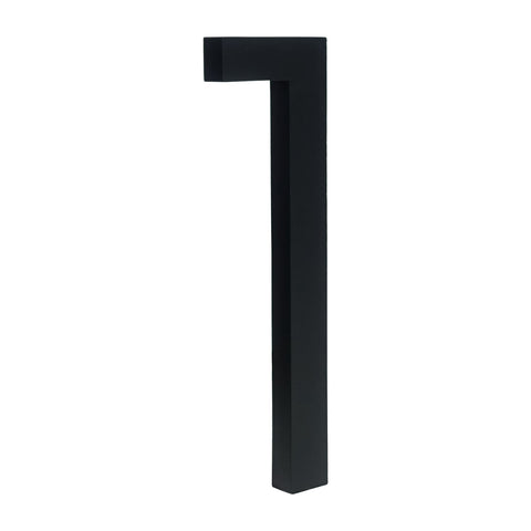 Solid Aluminium Floating House Number | Black 15cm