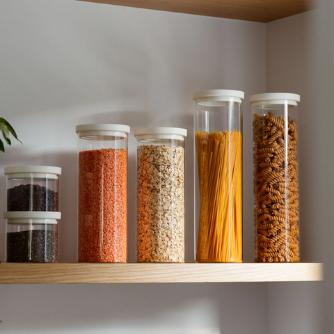 Wategos Round Glass Pantry Storage Container Set