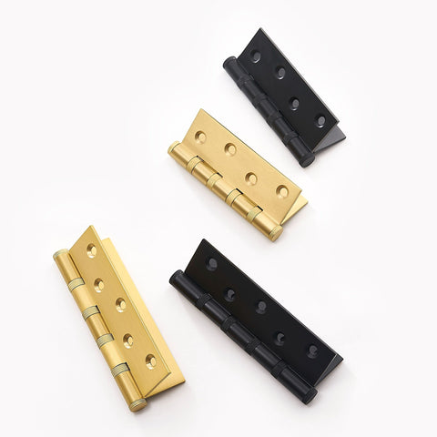 Cross-Knurled Solid Brass Butt Hinge | Black