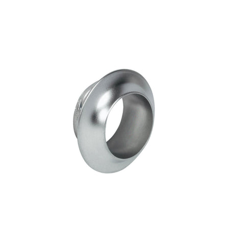 Rosette for 13 mm Panels Area of application: For push-lock espagnolette locks or rim locks Material: Plastic Finish/Colour: Matt nickel plated Panel thickness: 13 mm Installation: For press fitting Hafele