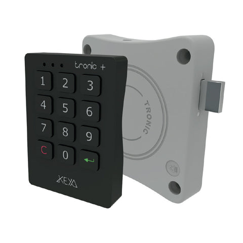 Keya Tronic Plus - Pin Code Lock Area of application: Sports and Leisure CentresClinics and HospitalsLibraries and MuseumsSchools and UniversitiesAdministration and Commercial OfficesRV and Caravans Features: IP45 rated to wet areas96 hour salt spray test