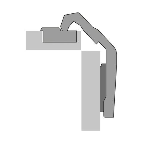 Hettich Sensys Corner Hinge – Obsidian Black, Expanding Sockets FLASH