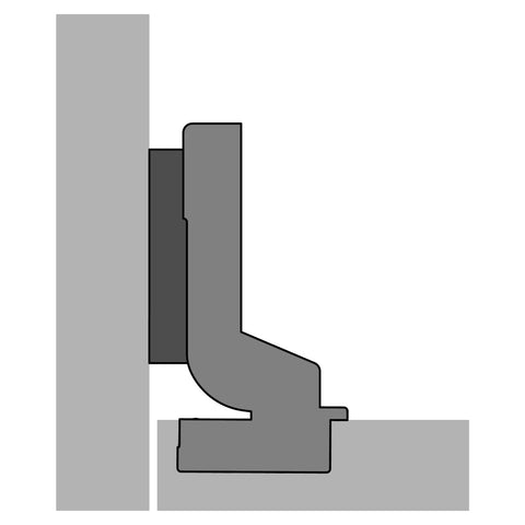 Hettich Veosys Stainless Steel Hnge, 105° Opening, Half Overlay - Screw-On | 9289595