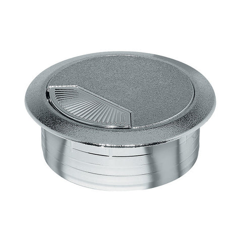 Cable Management: Spring Loaded Top Type: Two-piece, circularWith spring loaded, swiveling section in cover Function: In order to pull cable (with plug) through, the cover can be removed and then clipped back into the outer ring Material: Plastic Cable cu