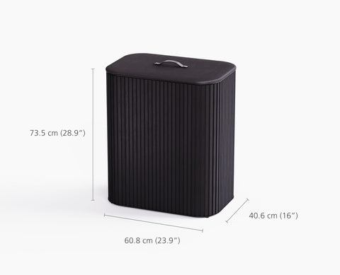 Tota Luxe 90L Black Laundry Separation Basket