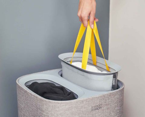 2-piece Grey Laundry Basket Set