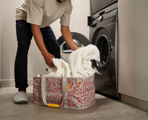 Hold-All™ Peach Collapsible 35L Laundry Basket