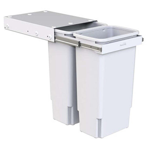 Hideaway Waste Bin Compact Soft-Close 2 x 35 Ltr (Handle Pull)