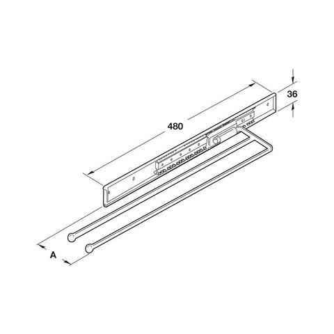 Towel Rail Arena Classic - 2 Arms