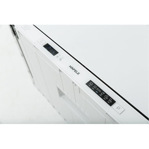 Hafele Compact Dishwasher Brand: Häfele Features: 6 Place settings6 Wash programs1-24 Hour delay startElectronic controls49 dBA Max noise levelMEPS/WELS: 2.5/3.5 Stars Wash Programs: IntensiveHeavy90 MinGlassRapidNormal Dimensions (H x W x D): 452 x 550 x