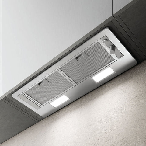 60cm or 90cm Hafele Undermount Built in Rangehood Features: 520 m3/hr extraction2x LED 3W 2700K3 Speed settingsPush pull knob controlsAluminium grease filter68 dBA max noise level Version: 60cm90cm Dimensions. (mm): 60cm = 177 x 535 x 300 (HxWxD) - 4.8kgs