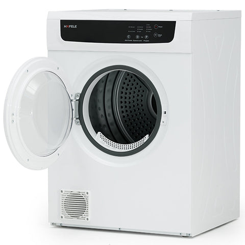 Hafele 7kg Vented Dryer Brand: Häfele Features: 7kg capacity4 Drying programsElectronic control panelAnti-crease functionChild lockFreestanding or wall mountable2 Star MEPS rating Drying Programs: Cotton extraCotton standardSynthetics extraSynthetics stan