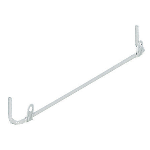 Basket Mounting Rail Material: Steel wire Finish: Powder coated white Area of application: Fixing laundry baskets to the wall or carcase Dimensions (W x D x H): 225 x 16 x 26 mm Mounting: Screw fixing Hafele