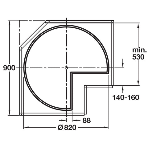 Ninka 3/4 Circle Carousel Fitting