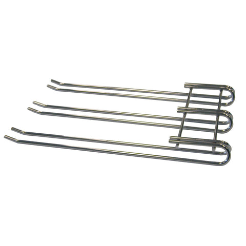 18 Glass Holder Please note: Product can take up to 10 business days to be shipped! Version: 18 Glass Capacity3 rows x 6 glasses each Material: Steel Finish: Chrome plated, polishedChrome plated, matt Notes: Allow minimum 75mm spacing between installed gl