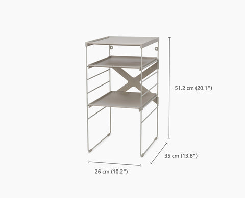 Level™ Adjustable Ecru Shoe Rack