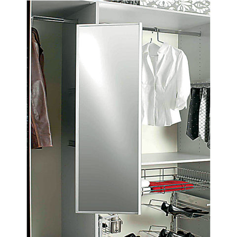 Pivot Pull-Out Mirror Material: Aluminium Finish: Silver Coloured AnodisedAnthracite Extension Length (mm): 350 Dimensions (mm): 450 x 38 (W x D) Height (mm): 5651155 Support: User Manual/Installation Instructions Hafele