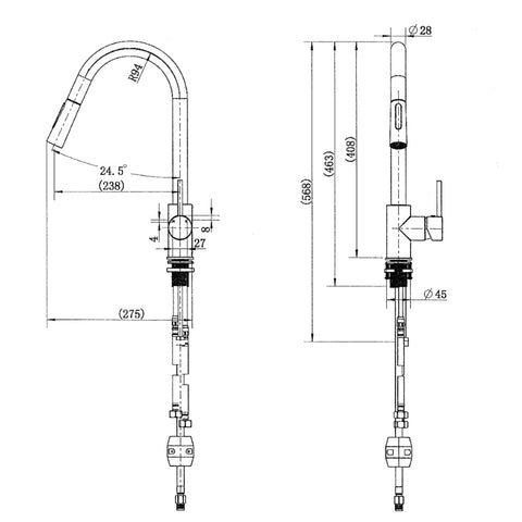 Gooseneck Mixer Tap Brand: Häfele Finish: Black Chrome Star Rating: 4 Ltr/min: 6.5 License Number: 1712 WELS Registration Number: T32755 Watermark: Certified Support: User Manual/Installation Instructions Hafele
