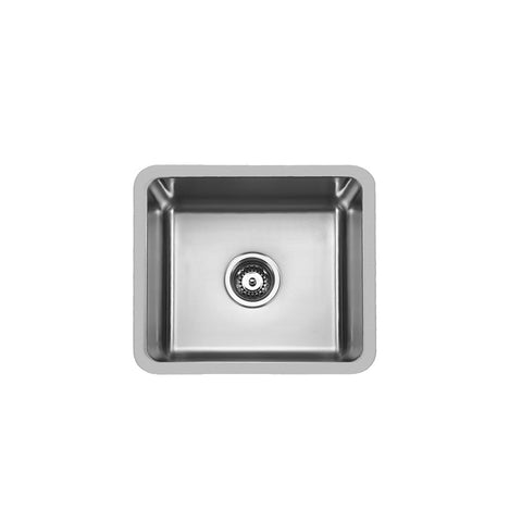 Squareline Plus Single Bowl Features: 0.8mm Thick Premium 18/10 Stainless Steel Satin Polish FinishWatermark waste25mm radius Satin Polished30L CapacityTop mount and undermount installation options Bowl Configuration: Single Bowl Drainer Configuration: Pu