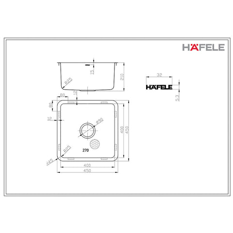 Squareline Plus Single Bowl Features: 0.8mm Thick Premium 18/10 Stainless Steel Satin Polish FinishWatermark waste25mm radius Satin Polished30L CapacityTop mount and undermount installation options Bowl Configuration: Single Bowl Drainer Configuration: Pu