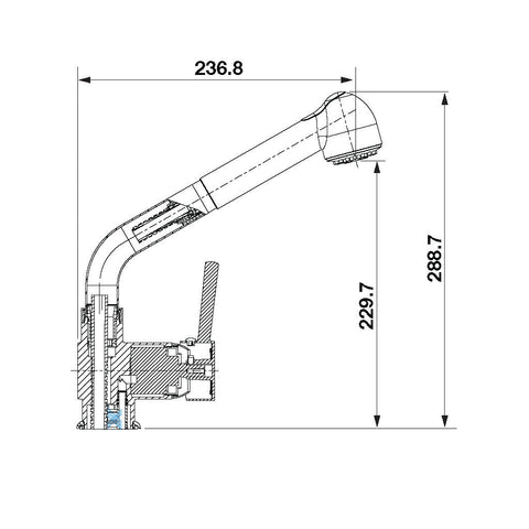 Mixer Tap With Pull-Out Vegi Spray